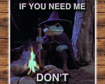 If You Need Me, Don't Meme Sticker | The Frog Mage