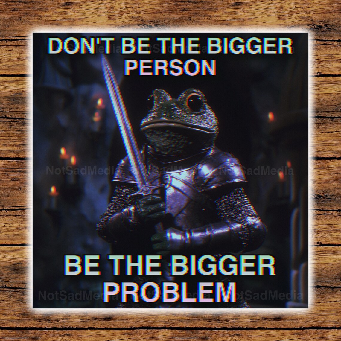 Be the Bigger Problem Meme Sticker | the Frog Mage - Etsy