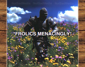 Frolics Menacingly | The Frog Mage Meme Sticker