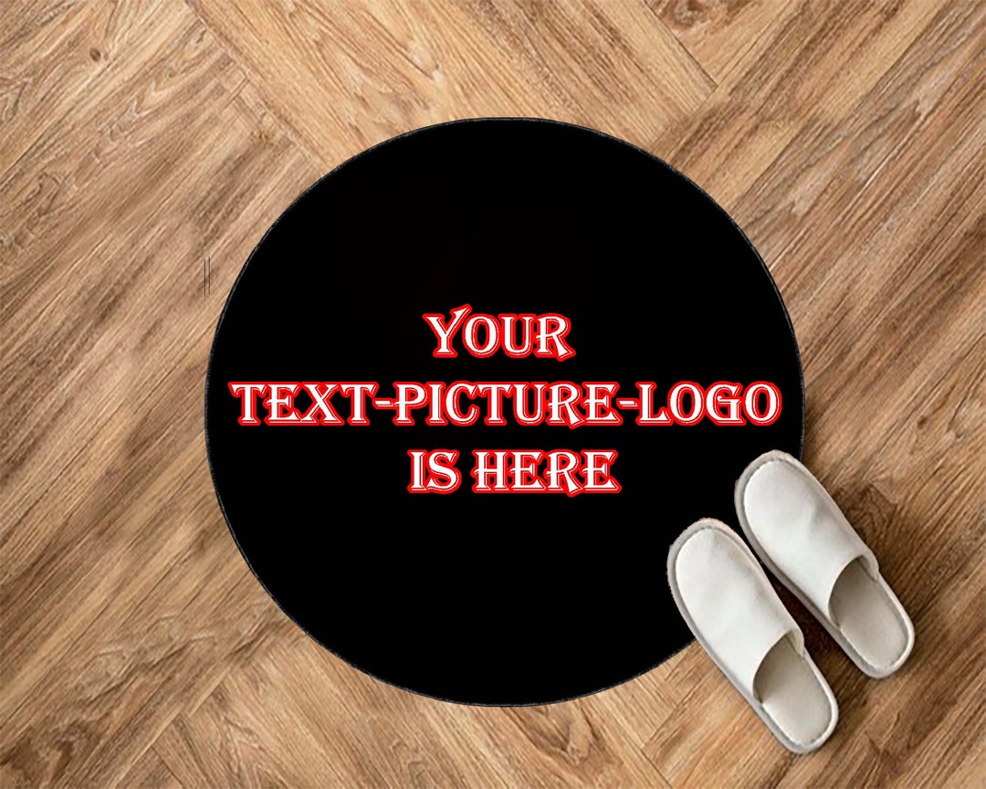 Custom Round Rug Custom Circle Rug Custom Logo Rug Custom Etsy
