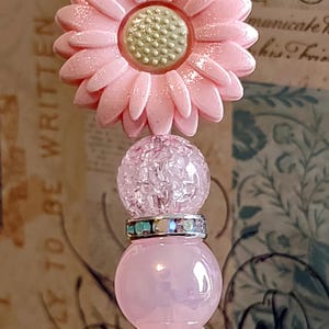 Daisy Opal Pink Focal Bead Pen