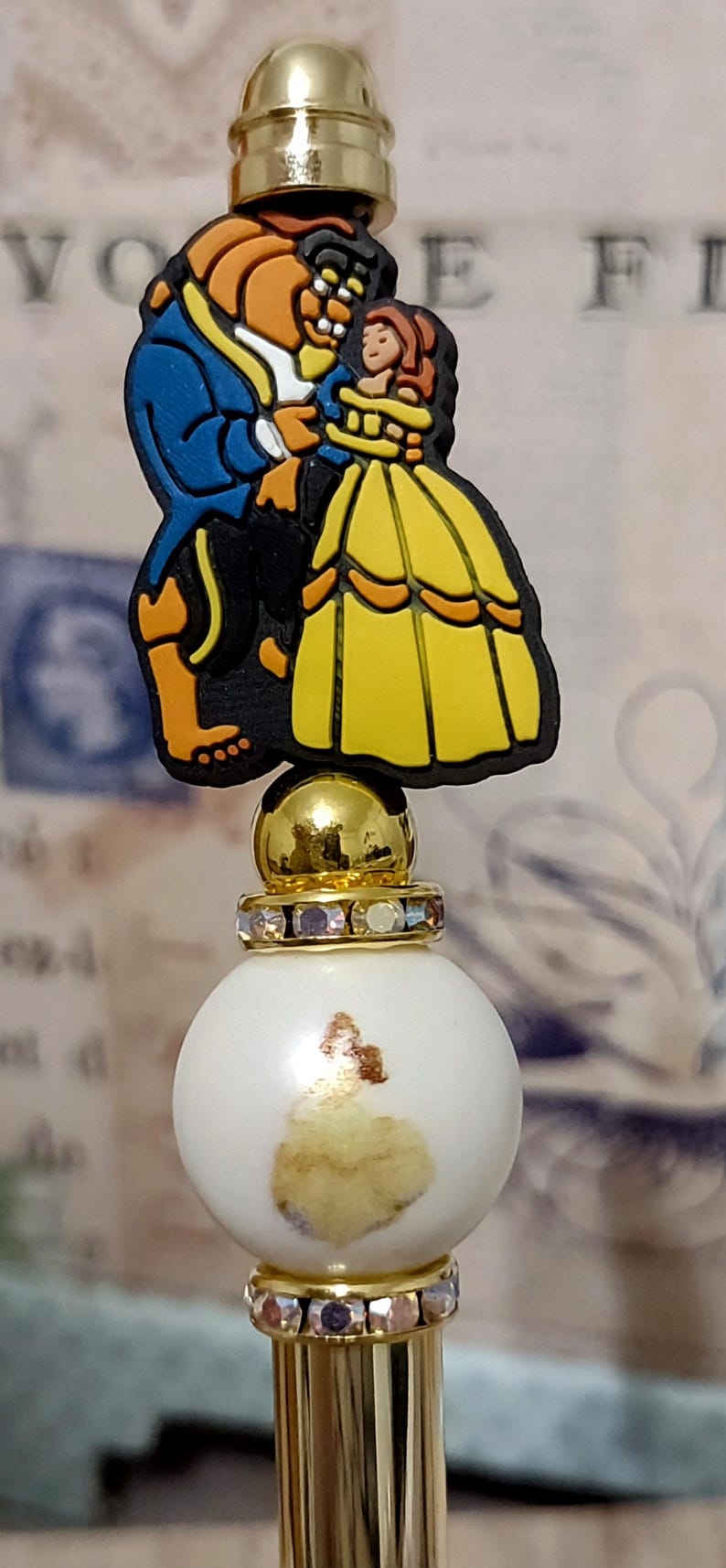 Gold Princess Choice of Focal Beaded Pen Etsy