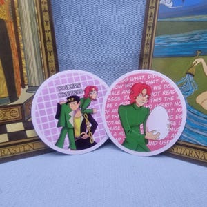 JJBA kakyoin and Jotaro stickers anime gift jojos bizarre adventures Stardust crusaders