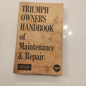 Triumph owners handbook of maintenance and repair
