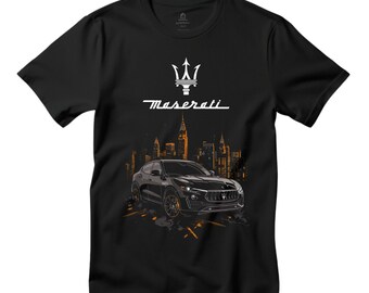 Maserati Levante Graphic Tee - Premium Black Top with Luxury SUV Design