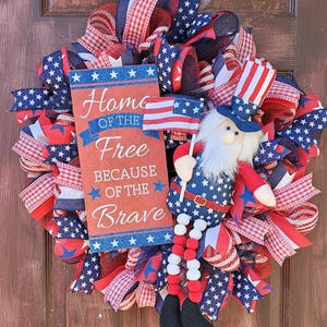 Patriotic Wreath, 4th of July Door Decor, Americana Home Decor, Memorial Day Wreath, Independence Day Wreath, Front Door Decoration
