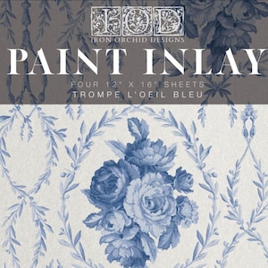 TROMPE L’OEIL BLEU Paint Inlay Eight 12 x 16 Pad