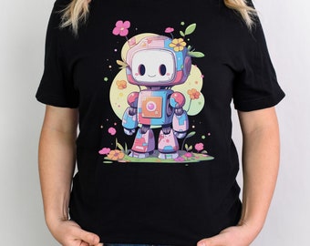 Cute Robot T-shirt, Tee, Gift for him, Gift for her, fun gift, gift idea, cute tee, robot