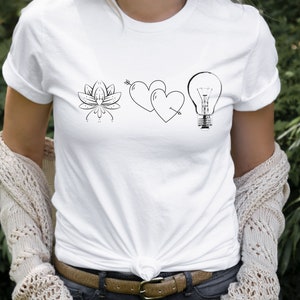 Serenity Love and Light, Positive vibes, Spiritual clothing, Inspirational shirt, Mindfulness gift, Peaceful shirt, Zen tee, Tranquility Tee