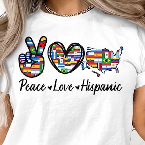 Hispanic Heritage Month PNG, Hispanic Gifts, Hispanic Culture Png, Hispanic Heritage Png, Latina Heritage Countries Flags Sublimation