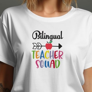 Bilingual Teacher Svg Png, Spanish Teacher Svg, First Day of School Png, Back to School Svg Cricut File Png Sublimation Designs