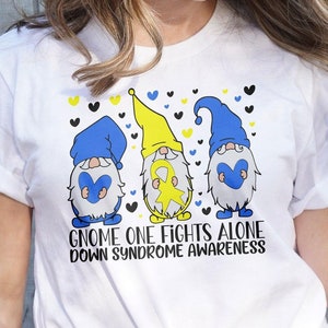 Down Syndrome Awareness Svg Png, Gnome One Fights Alone Svg, Blue Yellow Ribbon Svg, World Down Syndrome Day Svg Cricut Sublimation Designs