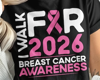 Caminata de Concientización sobre el Cáncer de Mama 2026, Diseños de Sublimación SVG, Cricut y Png