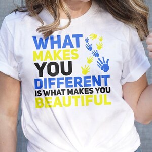 Down Syndrome Awareness Svg Png, What Makes You Different is What Makes You Beautiful Svg, Blue Yellow Ribbon Svg, World Down Syndrome Day