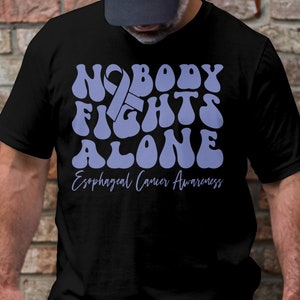 Esophageal Nobody Fights Alone Svg, Esophageal Cancer Awareness Svg Png, Periwinkle Ribbon Svg Cricut Cut File Sublimation Design