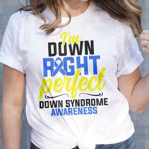 Down Syndrome Awareness Svg Png, I'm Down Right Perfect Svg, Blue Yellow Ribbon Svg, World Down Syndrome Day Svg Cricut Sublimation Designs
