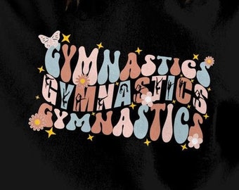 Retro Gymnastics Image, Funny Gymnast Gift SVG PNG (Digital Cut File)