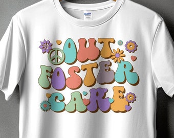Foster Care Svg Png, Peace Out Foster Care Groovy Svg, Adoption Day Svg, Gotcha Day Png Svg Cricut Cut File Sublimation
