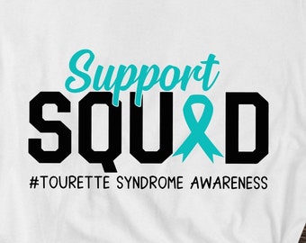 Turrets Ribbon Tourette Syndrome Awareness Svg Png, Tourette Syndrome Flag Svg, Teal ...