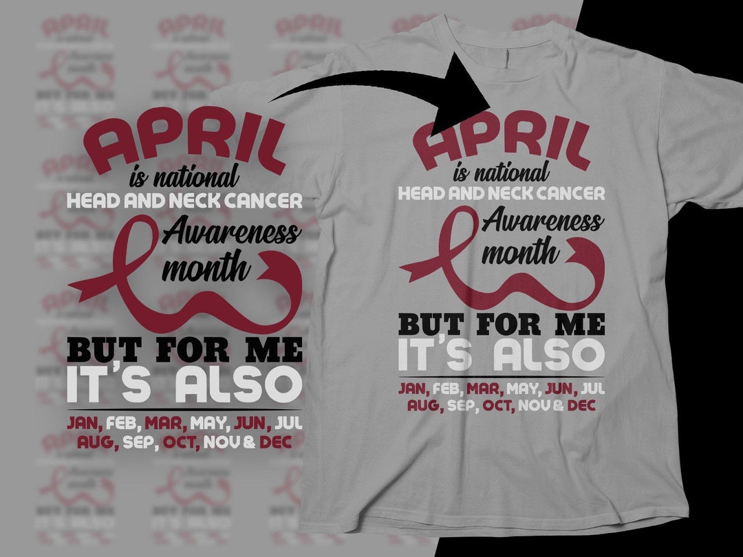 April is National Head and Neck Cancer Awareness Month Svg Png ...