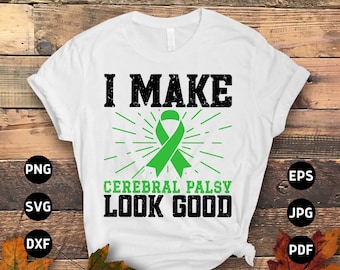 Cerebral Palsy Awareness Svg Png, My Hero Has Cerebral Palsy Svg, Green ...