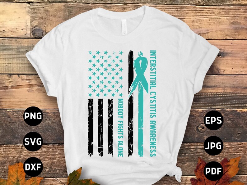 Interstitial Cystitis Awareness Svg Png, Nobody Fights Alone Svg, IC ...