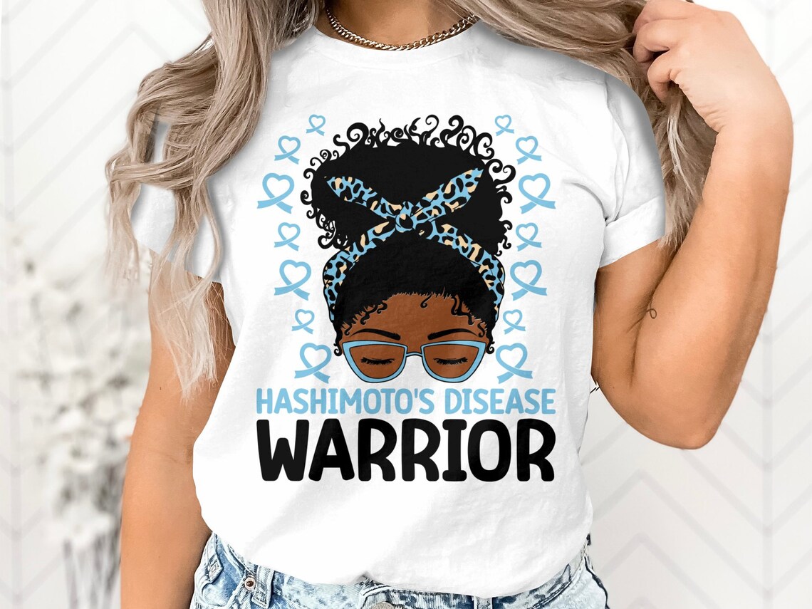 Hashimoto's Disease Awareness Svg Png, Afro Messy Bun Hashimoto's ...