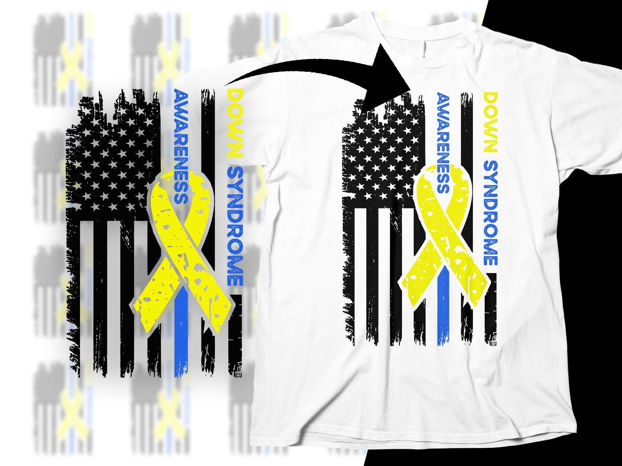 Down Syndrome Awareness Svg Png, Down Syndrome Flag Svg, Blue Yellow ...