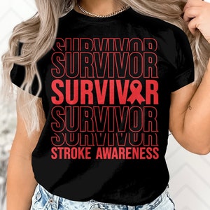 Stroke Survivor Svg, Stroke Awareness Svg Png, Red Ribbon Svg Cricut Sublimation Design