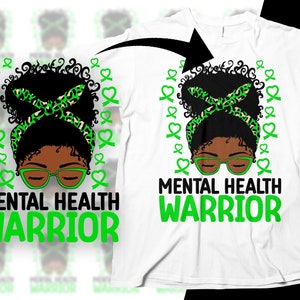 Mental Health Awareness Svg Png, Mental Health Warrior Svg, Green ...