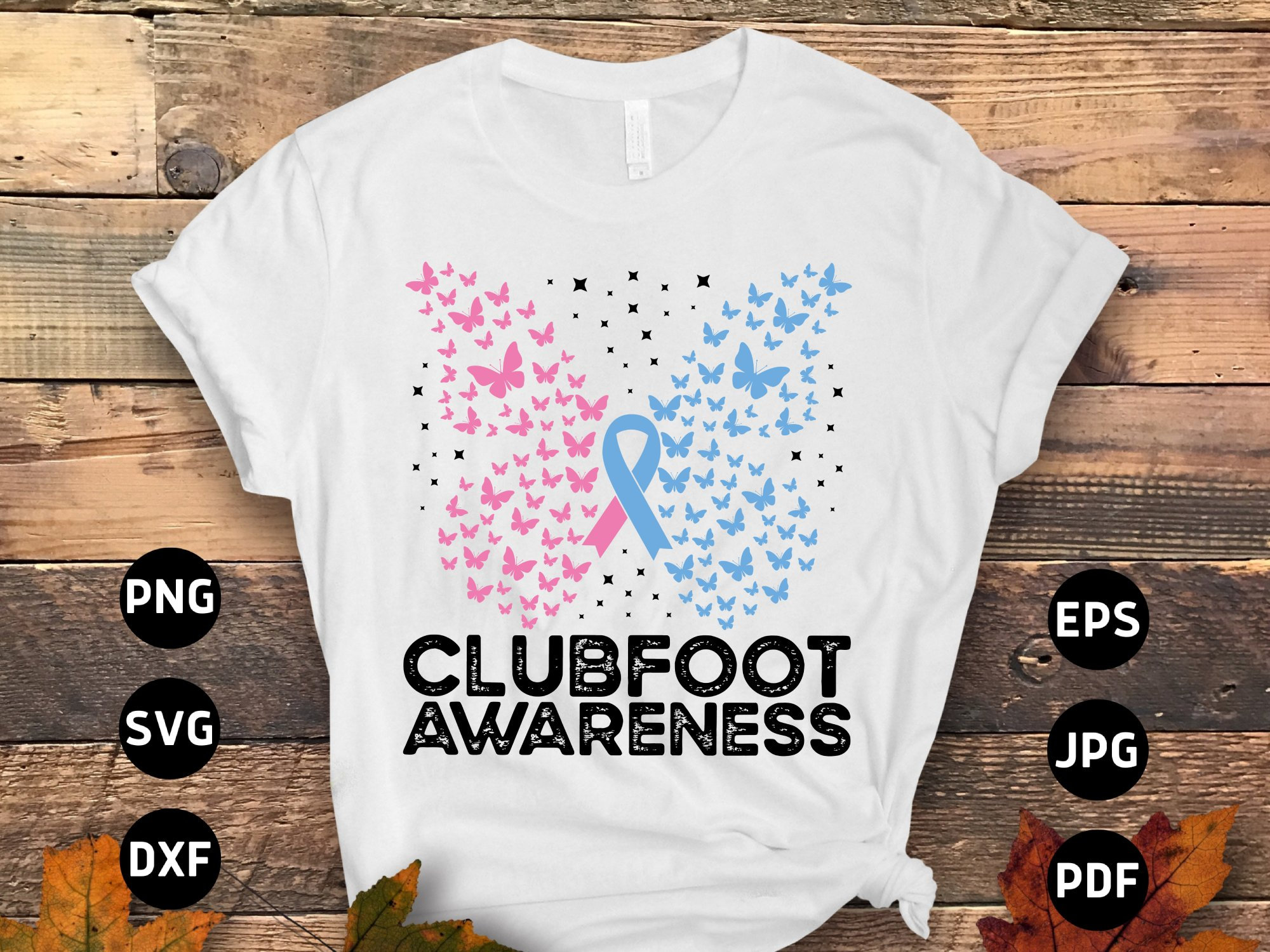 Clubfoot Awareness Svg Png, Butterfly Clubfoot Svg, Pink and Blue ...