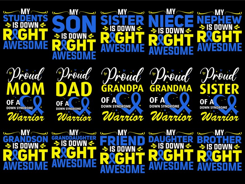 Down Syndrome Awareness Svg Bundle, Down Syndrome Awareness Png Bundle ...
