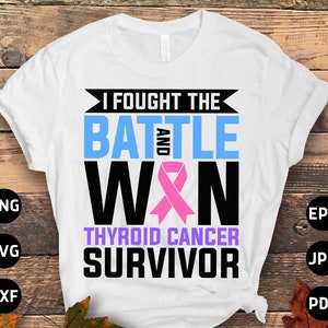 Thyroid Cancer Awareness Svg Png, Thyroid Cancer Survivor Svg, Thyroid Cancer Support Svg Cricut Sublimation Designs