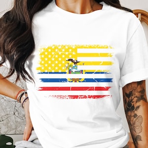 Ecuadorian American Flag Png, Proud Ecuatoriana Png, Ecuador Png Image, Chica Ecuatoriana Png Sublimation, Ecuador USA Flag Png Designs