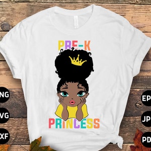 Pre-K Princess Svg Png, Pre-K Back to School Svg, First 1st Day of School Pre K Grad Svg Cricut Sublimation