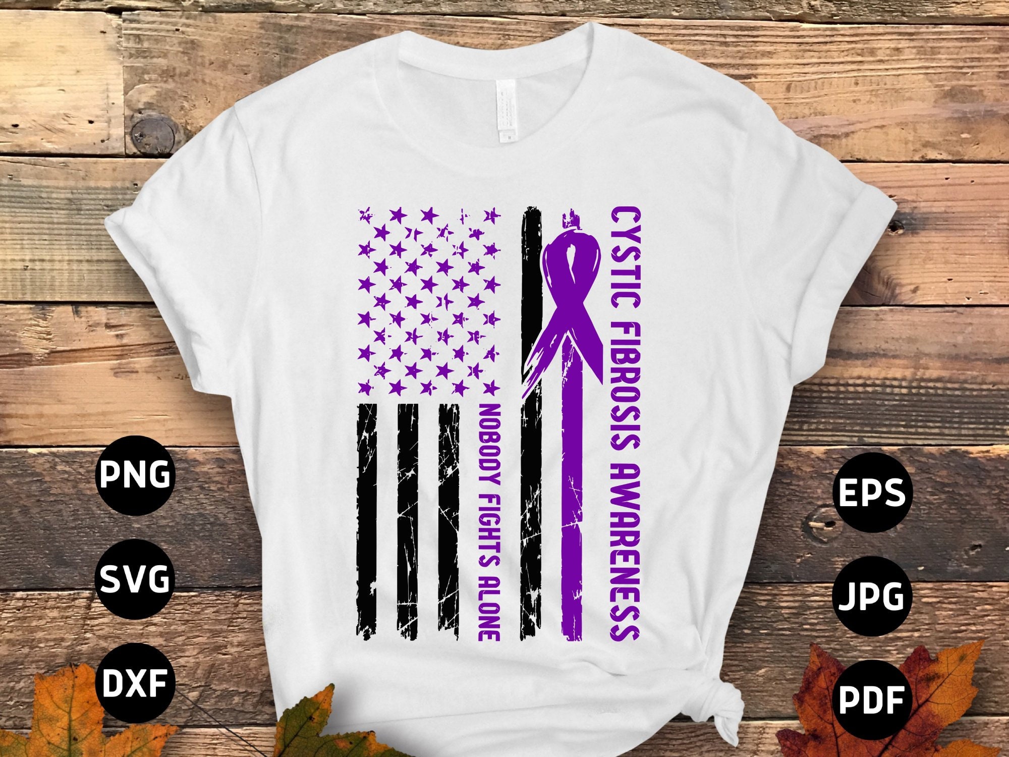 Cystic Fibrosis Awareness Shirt - No One Fights Alone Cystic Fibrosis Awareness Shirt - No One Fights Alone