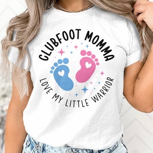 Klumpfuß Bewusstsein SVG Png, Klumpfuß Momma Liebe mein kleiner Krieger svg, rosa und blaues Band svg Cricut Sublimation Designs