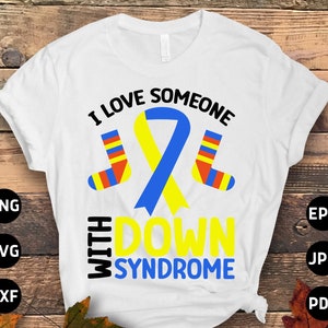 Down Syndrome Awareness Svg Png, I Love Someone With Down Syndrome Svg, Blue Yellow Ribbon Svg, World Down Syndrome Day Svg Sublimation