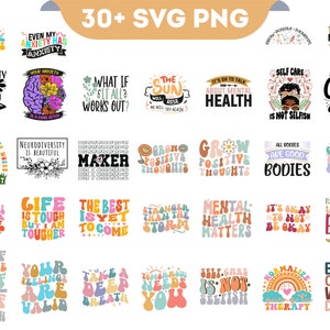Mental Health Svg Png Bundle