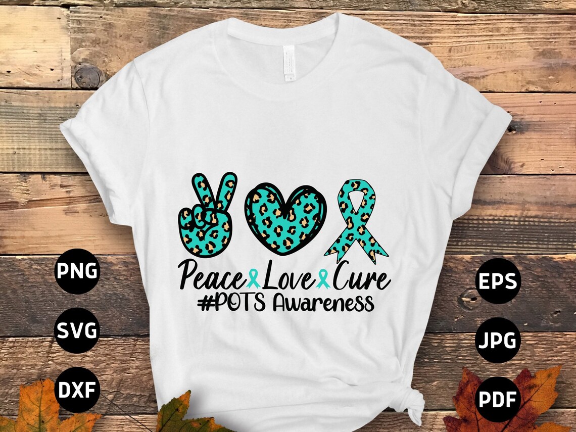 POTS Awareness Svg Png Peace Love Cure Svg POTS Syndrome Etsy