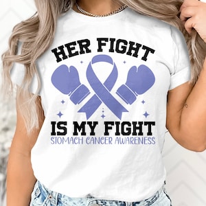 Stomach Cancer Awareness Svg Png, Her Fight is My Fight Svg, Periwinkle Ribbon Svg Cricut Sublimation Design