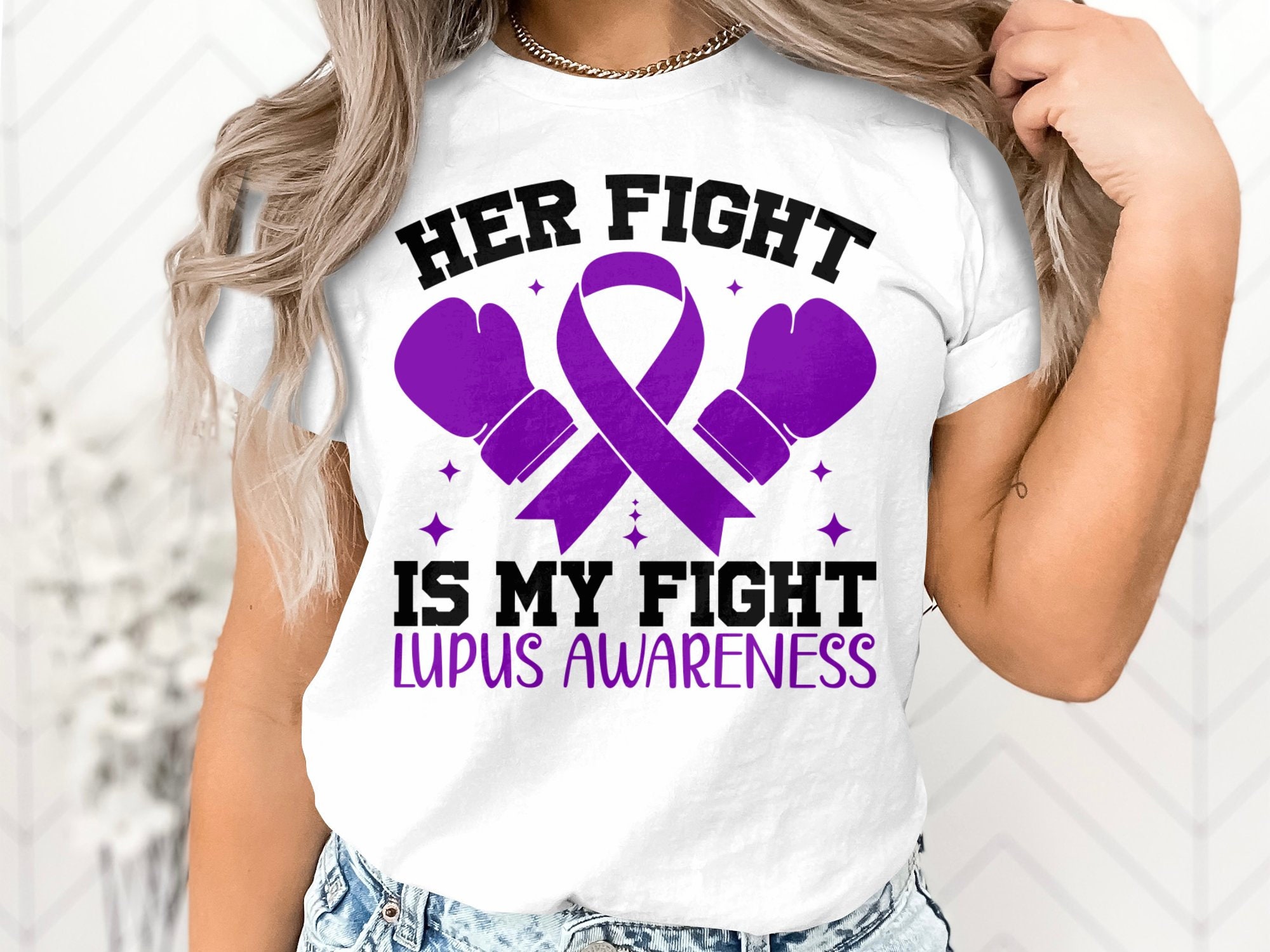 Her Fight Is My Fight Shirt Lupus Awareness Shirt Her Fight Is My Fight Shirt Lupus Awareness Shirt