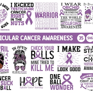 Testicular Cancer Awareness Svg Bundle, Testicular Cancer Awareness Png Bundle, Testicular Cancer Warrior Survivor, Testicular Cancer Family