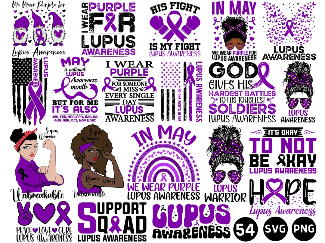 Lupus Awareness Svg Png Bundle, Lupus Svg, Lupus Warrior Png, Lupus