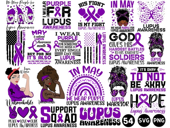 Lupus Awareness Svg Png Bundle, Lupus Warrior Design (Cricut File)
