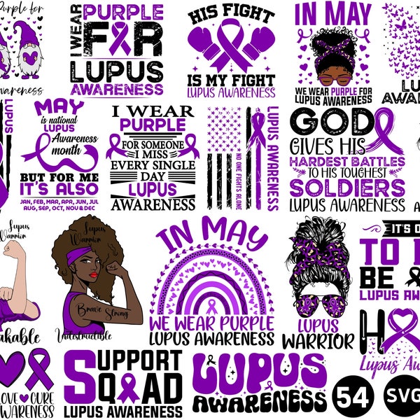Lupus Awareness Svg Png Bundle, Lupus Svg, Lupus Warrior Png, Lupus Ribbon Support Svg Cricut File Sublimation Design