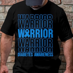 Diabetes Awareness Svg Png, Diabetes Warrior Svg, Blue Ribbon Svg, Type 1 Diabetes T1D Awareness Svg Cricut Sublimation Design