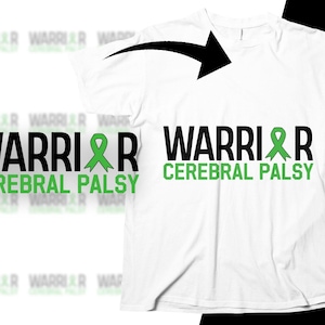 Cerebral Palsy Awareness Svg Png, Cerebral Palsy Warrior Svg, Green Ribbon Svg Cricut Cut File Sublimation Designs