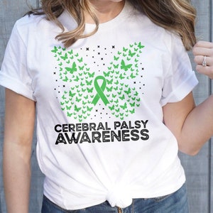 Cerebral Palsy Awareness Svg Png, Cerebral Palsy Butterfly Svg, Green Ribbon Svg Cricut Cut File Sublimation Designs