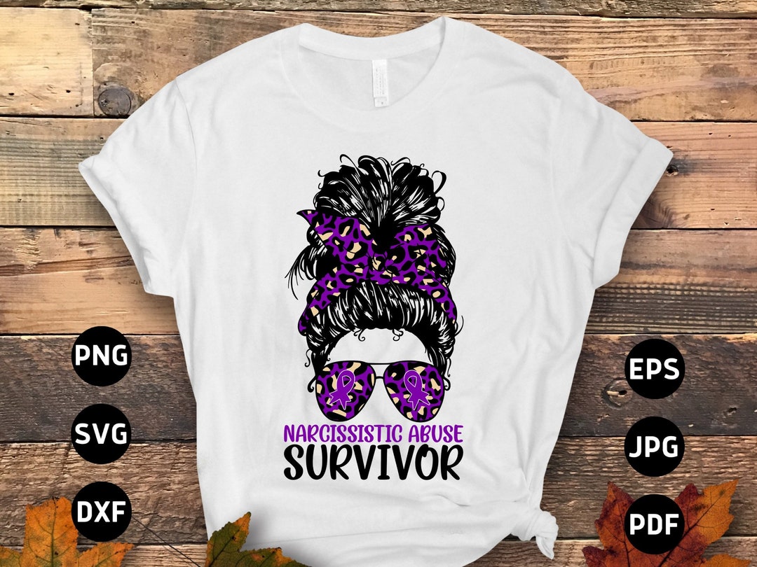 Narcissistic Abuse Awareness Svg Png, Messy Bun Narcissistic Abuse ...